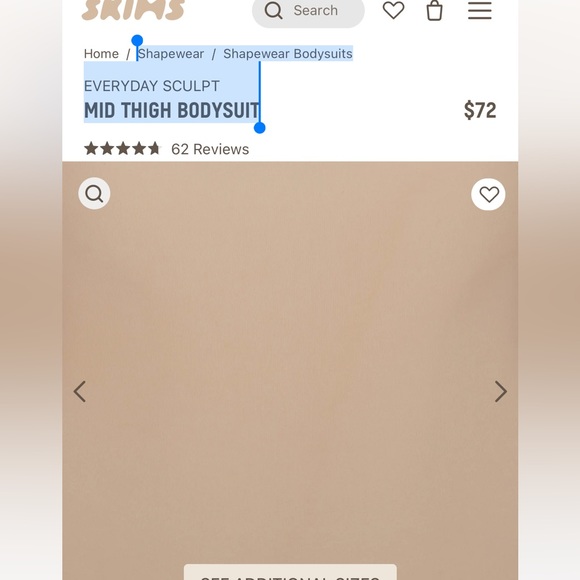 skims 
Shapewear Bodysuits
EVERYDAY SCULPT
MID THIGH BODYSUIT - Picture 4 of 8